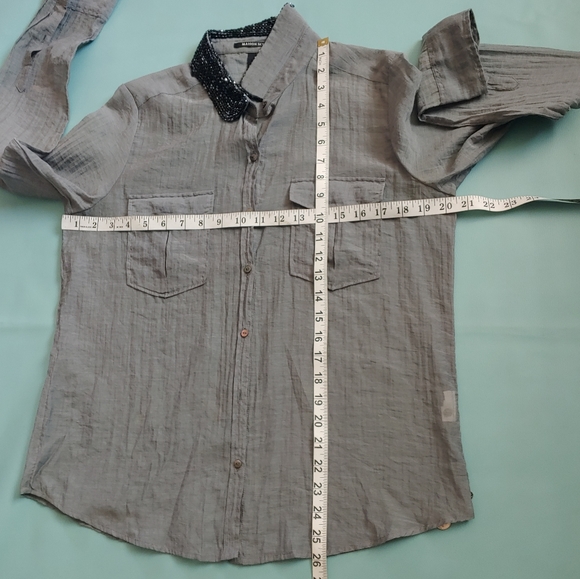 Maison Scotch Fancy Shirt Beaded Collar - Picture 7 of 11